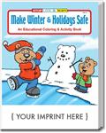 CS0510 Make Winter & Holidays Safe Coloring and Activity Book with Custom Imprint